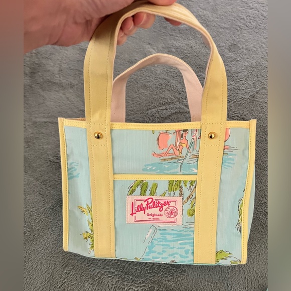 💛🩵💚🩷NWOT Lily Pulitzer Originals est. 1959ish Canvas Tote Bag Purse - Picture 6 of 10